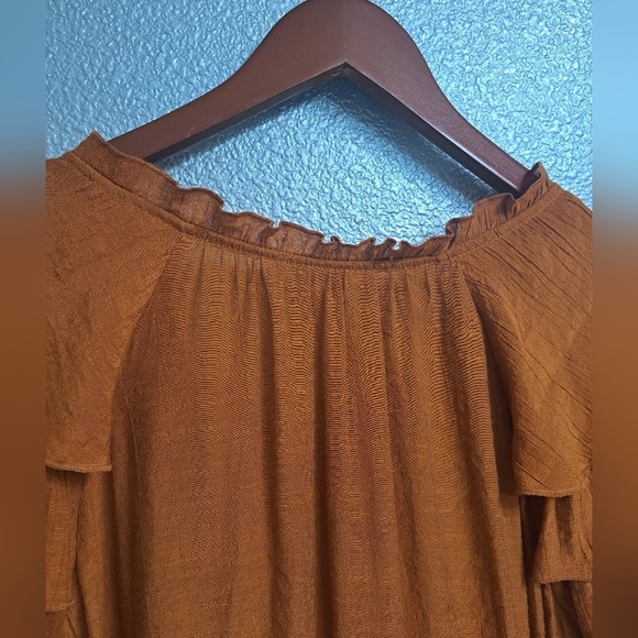 Nanette Lepore Semi Sheer Tiered Ruffle Sleeve Tunic/Top   Size L - Picture 13 of 14